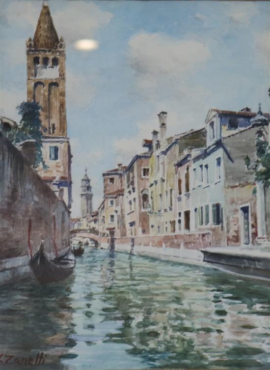 Vattore Zanetti Zilla watercolour of Venice 24 x 18cm